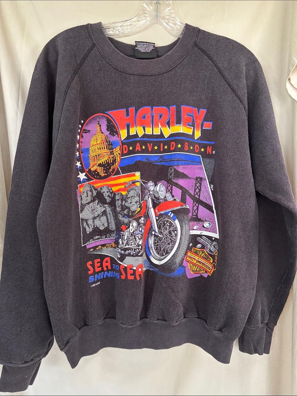 Harley-Davidson Black Crewneck Sweatshirt Vintage XL Men’s Women’s